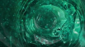 close up of green liquid