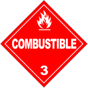 combustible liquids sign
